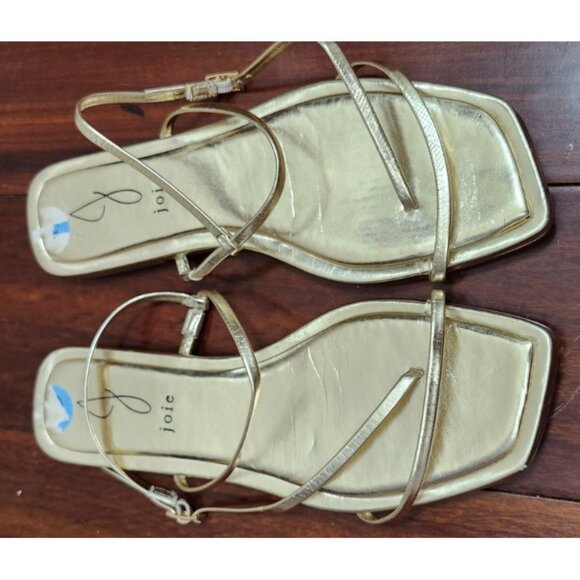 JOIE WOMEN'S GLORY GOLD STRAPPY SANDALS SIZE 6.5 NEW - Picture 2 of 8
